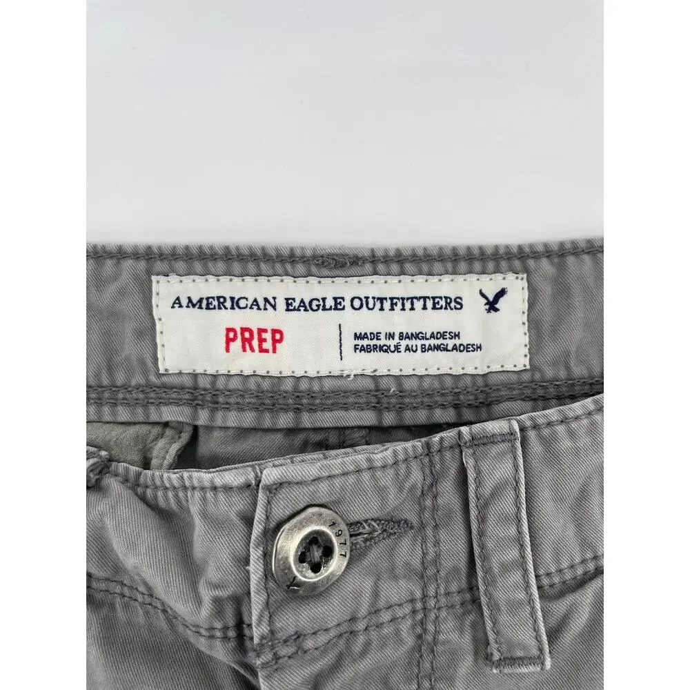 American Eagle Outfitters Prep Chino Shorts Men’s 31 Gray Vacation